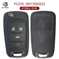 AK028023 for Opel  4 button Flip remote control key 433mhz ID46  GM13500223