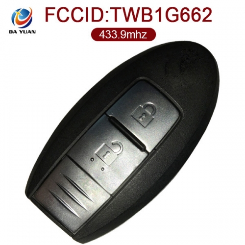 AK027035 for Nissan Micra Juke Note Leaf Cube Smart key 2 Button 433MHz PCF7952 CWTWB1U825 285E3-1KA0D / 285E3-1KA9D