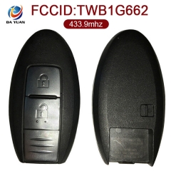 AK027035 for Nissan Micra Juke Note Leaf Cube Smart key 2 Button 433MHz PCF7952 CWTWB1U825 285E3-1KA0D / 285E3-1KA9D