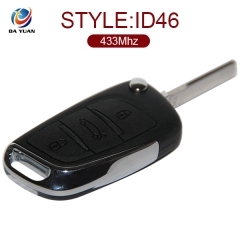 AK016015 for Citroen C5 DS Flip Remote Key 3 Button 433MHz ID46 9665975480