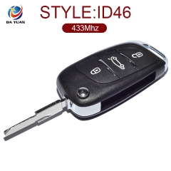 AK016021 For Citroen C2 FSK remote control key 3 Button ID46 PCF7941 433MHZ