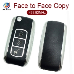 AK099011 3 buttons face to face copy remote  motor car key  remote key with 433.92MHz