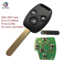 AK003014 2003-2007 for Honda Remote Key 3 Button and Chip Separate ID13 313.8MHZ Fit ACCORD FIT CIVIC