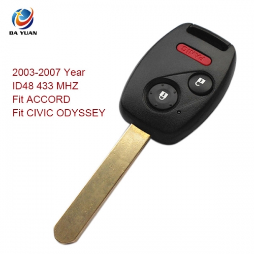 AK003008 2003-2007 for Honda Remote Key 2+1 Button and Chip Separate ID48 433 MHZ Fit ACCORD FIT CIVIC