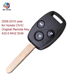 AK003006 2008-2010 for Honda CIVIC Original Remote Key 3 Button 433.9 MHZ ID46