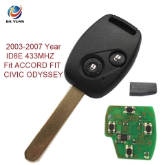 AK003059 2003-2007 for Honda Remote Key 2 Button and Chip Separate ID8E 433MHZ Fit ACCORD FIT CIVIC