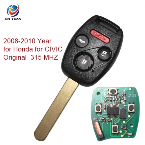 AK003050 2008-2010 for Honda CIVIC Original Remote Key 3+1 Button 315 MHZ