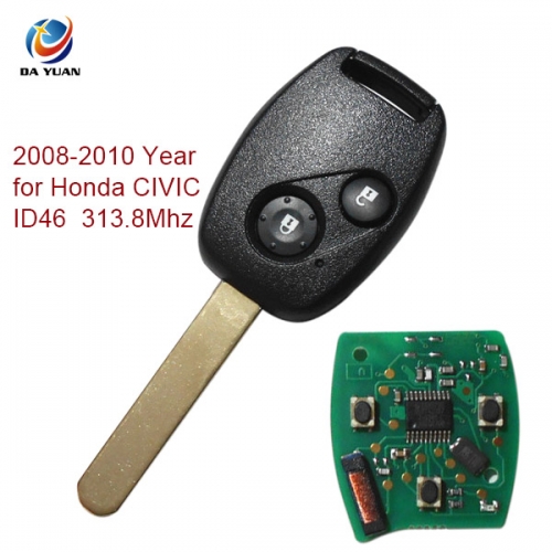 AK003057 2008-2010 for Honda CIVIC Remote Key 2 Button  ID46 (313.8 MHZ )