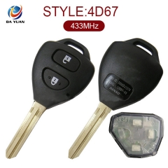 AK007012 for Toyota RAV4 2 button Remote Key (Europe) 433MHz,4D-67 chip inside