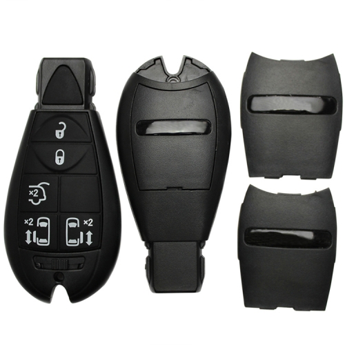 AS015018 5 Button Remote Case Smart Key Shell For Chrysler Dodge Jeep With Uncut Blade