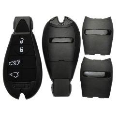 AS015013 4 Button Remote Case Smart Key Shell For Chrysler Dodge Jeep With Uncut Blade