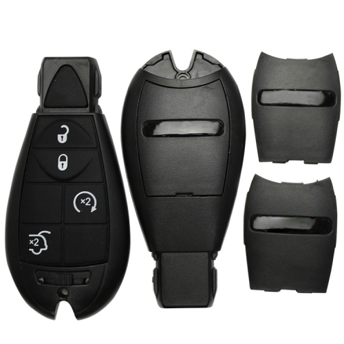 AS015016 4 Button Remote Case Smart Key Shell For Chrysler Dodge Jeep With Uncut Blade