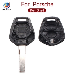 AS005002 2 Button Remote Key Case Fob+ Blank Blade For Porsche 911 Boxster Cayenne Remote Key