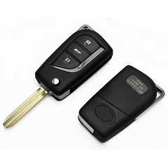 AS007031 Toyota 3 button  Flip remote key shell Toy43