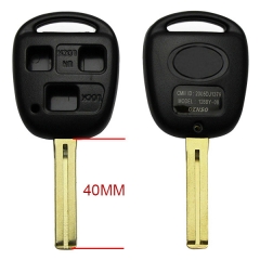 AS007010 Remote Key Shell for Toyota 3 button toy48 40MM
