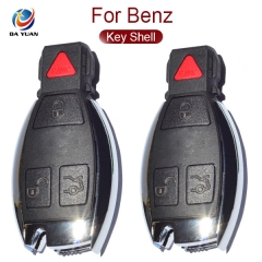 AS002026 High Quality New Updating Shell Keyless Entry Smart Remote Key Case Fob 3+1 Button for Benz