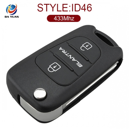 AK020022  for Hyundai Elantra 2 button Flip Key ID46 PCF7936 433MHz