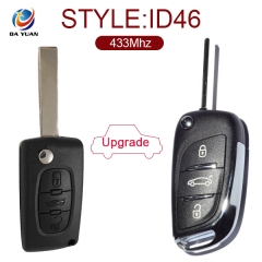 AK016022 FOR Citroen Flip Remote Key 3 Button ID46 433MHZ ASK