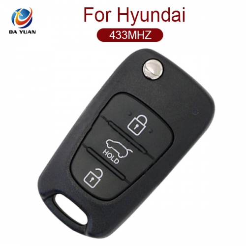 AK020031 For Hyundai Veloster 3 Button Flip Remote  Key 433MHZ