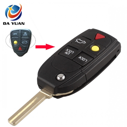 AS050009 5 Buttons Remote Flip Folding Key Shell Case For Volvo XC70 XC90 V50 V70 S60 New