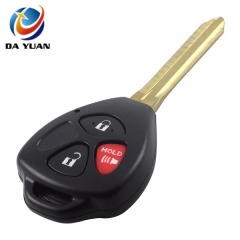 AS007050 For Toyota 3 Buttons Remote Uncut Black Flip Key Shell Without Battery