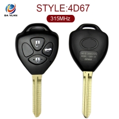 AK007040 for Toyota Camry 3 button Remote Key(315MHz) 4D-67 Chip