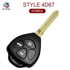 AK007038 for Toyota Europe Camry 3 button Remote Key(Trunk) 433MHz 67 Chip