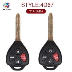 AK007033 for Toyota 4 button Remote Key 314.3Mhz. 67chip