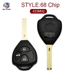 AK007037 for Toyota 3 button remote KEY (Laser blade) 433MHz 68 Chip