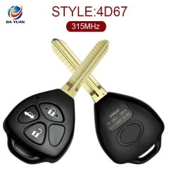 AK007040 for Toyota Camry 3 button Remote Key(315MHz) 4D-67 Chip