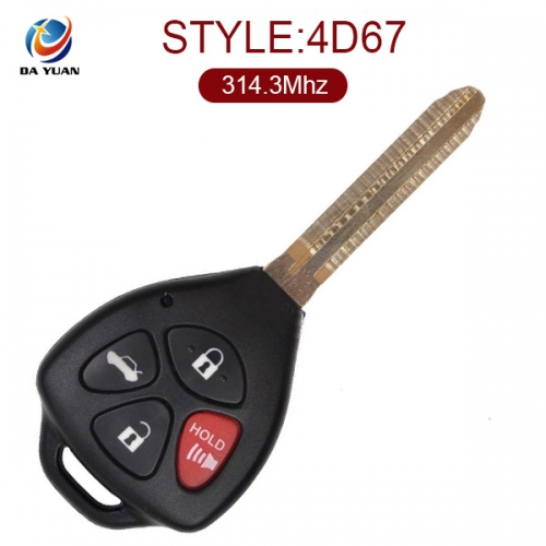 AK007033 for Toyota 4 button Remote Key 314.3Mhz. 67chip