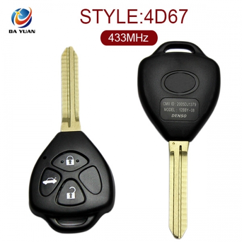 AK007038 for Toyota Europe Camry 3 button Remote Key(Trunk) 433MHz 67 Chip