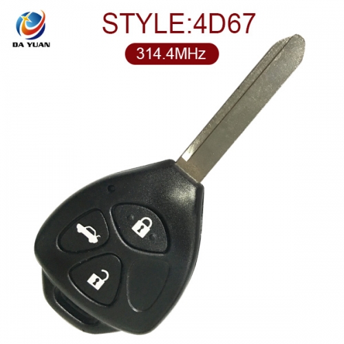 AK007036 for Toyota Printer Friendly Tell a Friend Toyota 3 button Remote Key(Toy47 blade) 314.4MHz 67 chip