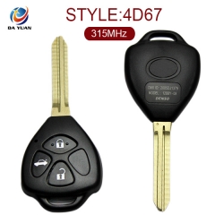 AK007040 for Toyota Camry 3 button Remote Key(315MHz) 4D-67 Chip