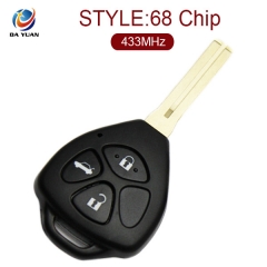 AK007037 for Toyota 3 button remote KEY (Laser blade) 433MHz 68 Chip