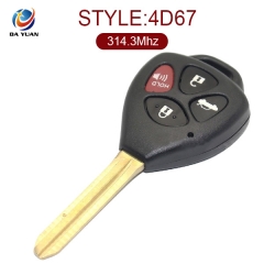 AK007033 for Toyota 4 button Remote Key 314.3Mhz. 67chip