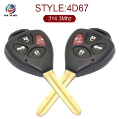 AK007033 for Toyota 4 button Remote Key 314.3Mhz. 67chip