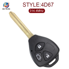 AK007042 for Toyota Japan 3 button Remote Key (Slide Door) 314.4MHz 67Chip