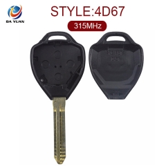 AK007047 for Toyota Highlander 2+1 button Remote Key(USA) 315MHz,4D-67 Chip inside