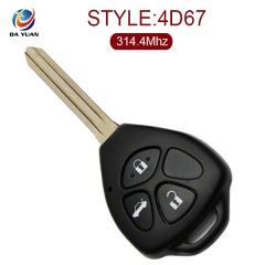 AK007041 for Toyota Camry 3 button Remote Key(Japan) 314.4Mhz,4D-67 Chip