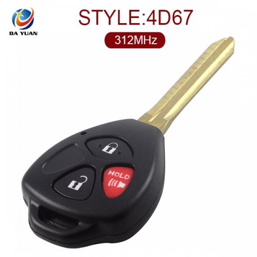 AK007046 FOR Toyota ScionYaris 2+1 Button Remote Key(USA) 312MHz,67Chip inside