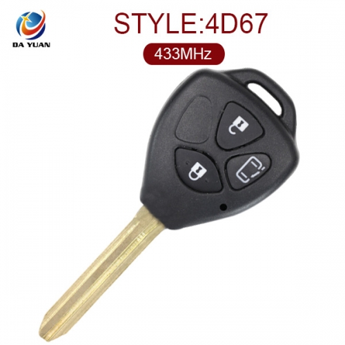 AK007039 for Toyota Europe 3 Button Remote Key(Slide door) 433MHz 67 Chip