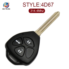 AK007041 for Toyota Camry 3 button Remote Key(Japan) 314.4Mhz,4D-67 Chip