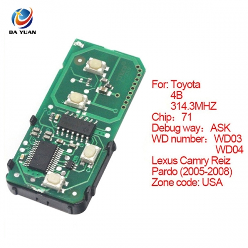 AK007058 FOR Toyota smart card board 4 key 314.3 MHZ number 271451-0140-USA