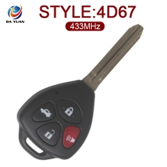 AK007049 for Toyota Hilux 4button Remote Key(Austrilia) 433Mhz. 67chip MDL B44TA
