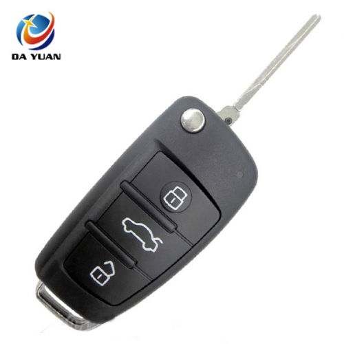 AS008021 For Audi A6 A6L A8 Flip Folding 3 Button Car Remote Key Shell