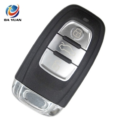 AS008020 3 Buttons Remote smart Key card Shell For Audi A2 A3 A4 b6 b8 a8 a7 TT a6 c6 q5 q7 Fob Blank car key Case With audi Logo