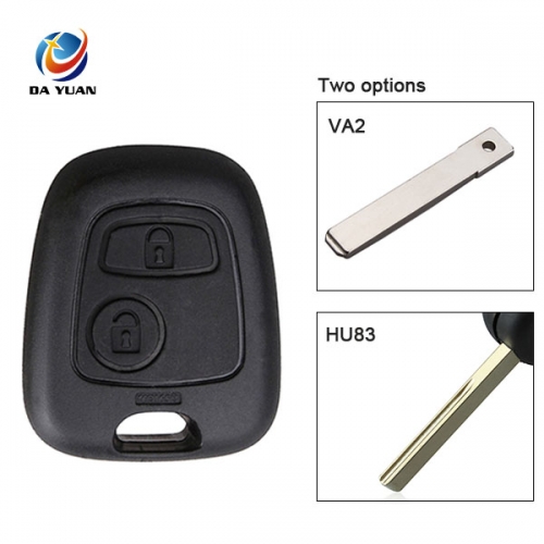 AS009012 for Peugeot Remote Key Shell 2 button for 307 (HU83 VA2) With logo
