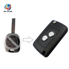 AS009017 Flip Key Case 2 button for Peugeot 107 207 307 407 607