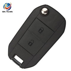 AS009024 for Peugeot Flip Key Shell 2 Button With No Grove uncut blade